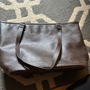 Thirty-one brand Brown Leather Tote Bag